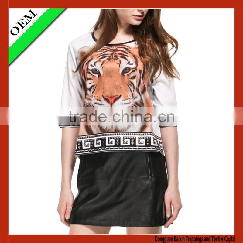 dongguan factory custom women's fahsion clothing and fahsion t-shirts