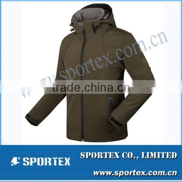Vintage White/ Black Sporty Running Softshell Jacket Men MZ0073
