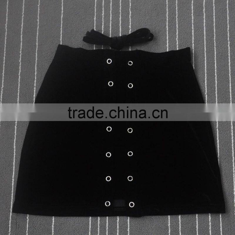 custom made latest sexy mature ladies tight mini velvet skirts