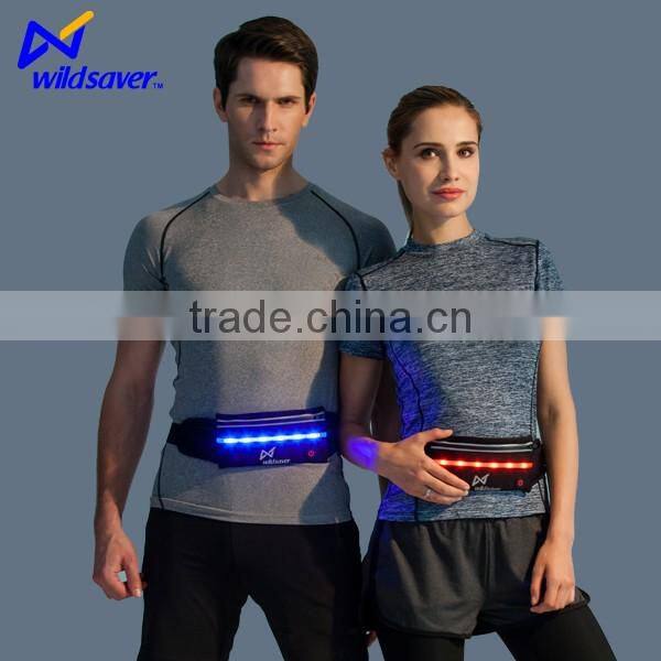 battery control LED flashing reflective flip belt running safety warning belt