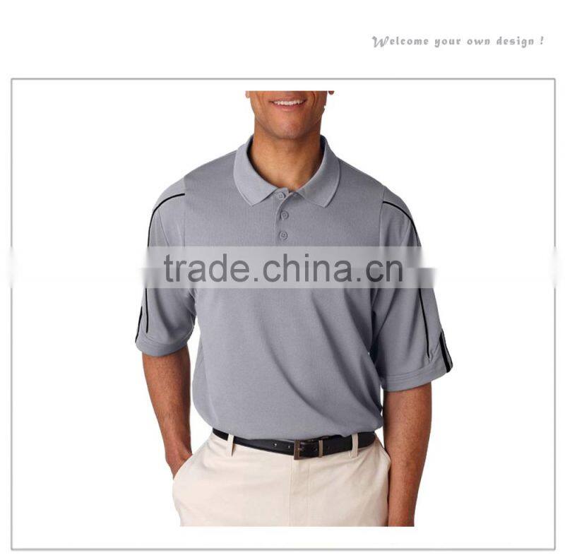 2015 mens high quality 100% polyester dry fit bowling polo shirt