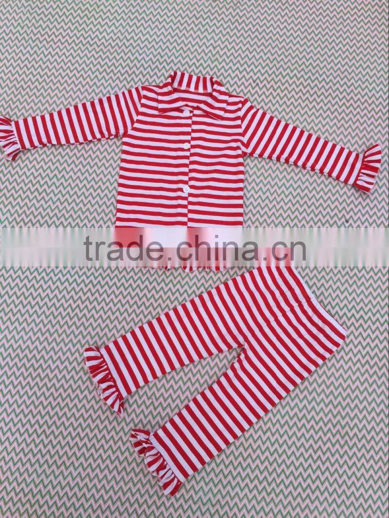New Christmas Hot Sale Fashion Leisure Wear Cotton Baby Pajamas Knit Cotton Children Sleepwear Mommy And Me Pajamas QL-260