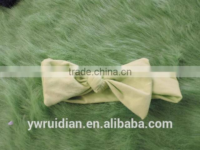 2016 wholesale craft kids girl lace flower headband Baby Girl Top Knot Turban Hedband Children Pink Stripe Hairband