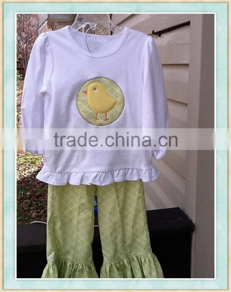 easter boutique girl clothing spring 2017 girls clothing sets cheap wholesale ruffle clothing