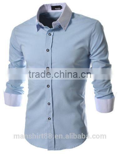 New design men button up slim fit casual shirt