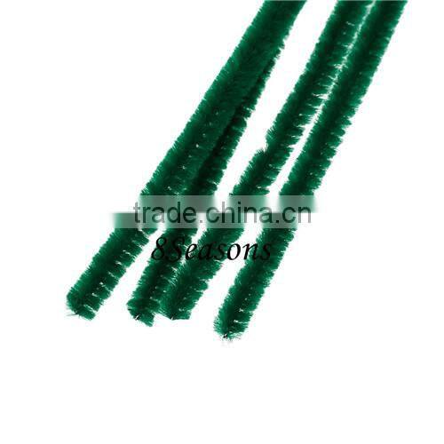 Dark green DIY Christmas Terylene Chenille Stick Pipe Cleaner Craft 30cm