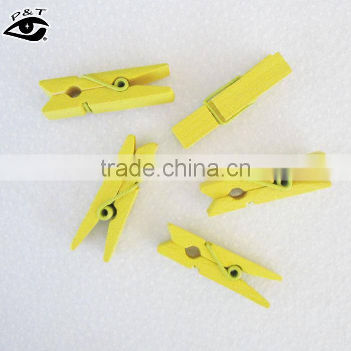 8 Colors Wood Clip Cute Fancy Paper Peggs Family Photo Pegs Zakka Official Clips