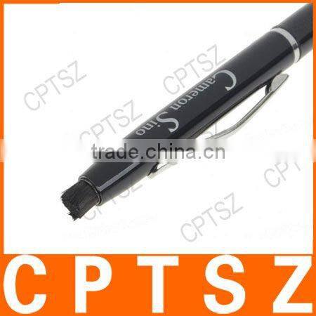 2-in-1 Ballpoint Pen + Capacitive Touchpad Stylus Pen for Apple iPad/iPhone/Touch - Black + Silver