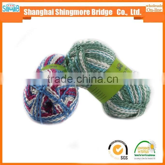 China fancy hand knitting yarn factory direct wholesale 100%acrylic fancy wave tt yarn with oeko tex quality
