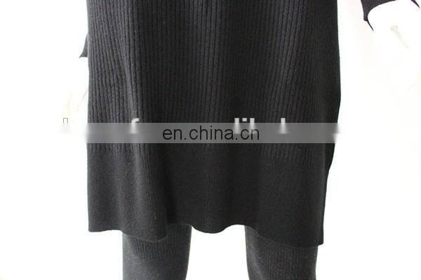women pure 12gg rib knit roll neck cashmere sweater dress