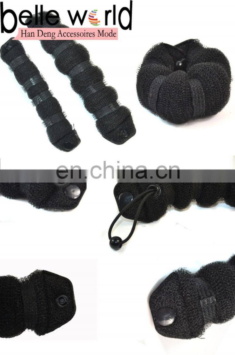 Hot Handwork Knitted Nylon Button Hot Buns as Seen on TV Hair Donut Maker