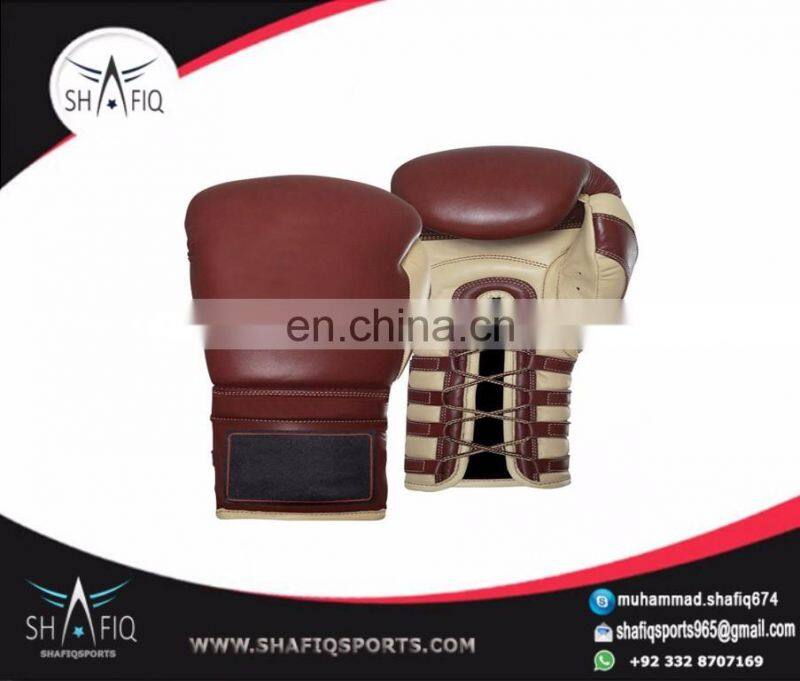 Cowhide Leather Material custom boxing gloves