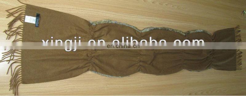 Top quality dyed Rex rabbit fur scarf