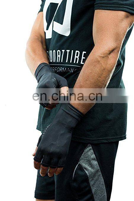 Amazon Ebay Spandex Recovery Compression Half Finger Gloves