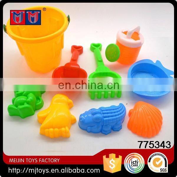 Meijin Hot selling cheap plastic colorful sand beach toys set for sale