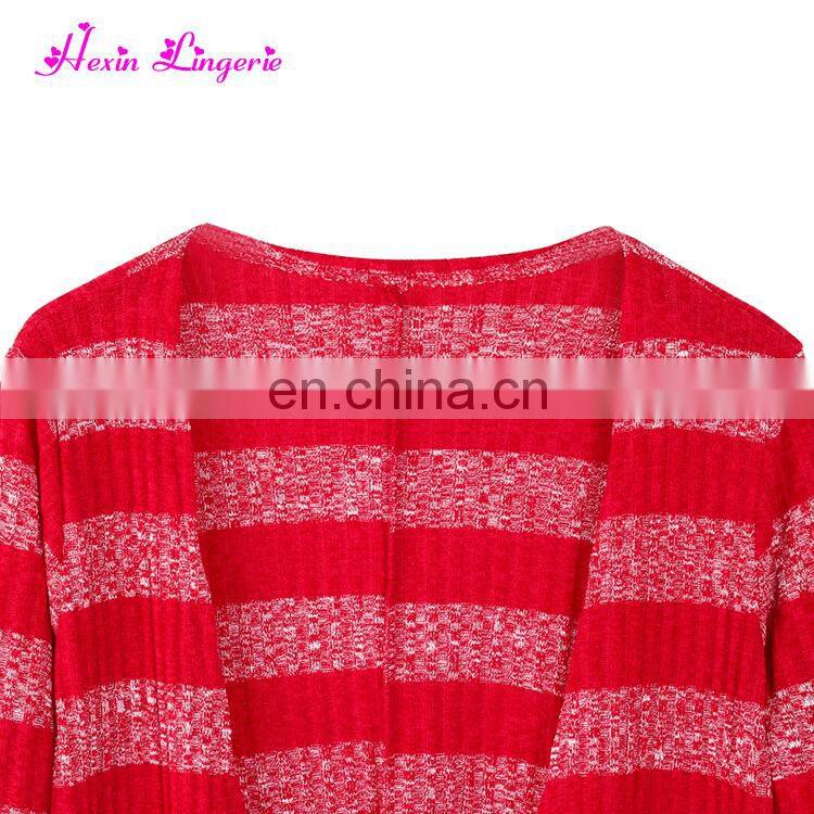 2017 Latest Fashion Red Long Kintting Cardigan Women Tops