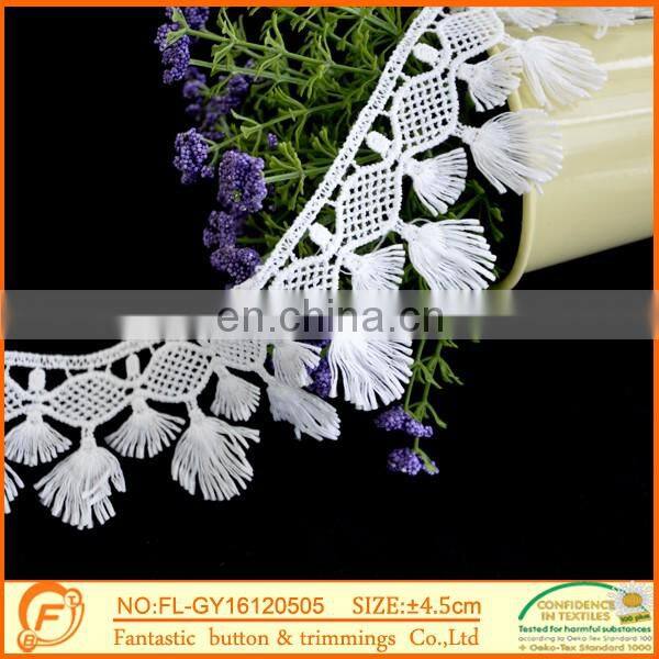 flower Trimming laces And White lace fabric lace bulk tassels