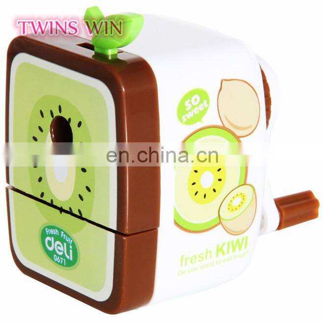 Best selling school stationery items list with price photos ,America hottest funny fruit design plastic pencil sharpener machine