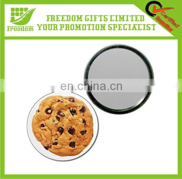 Custom Logo Branded Promotional Tinplate Button Mirror