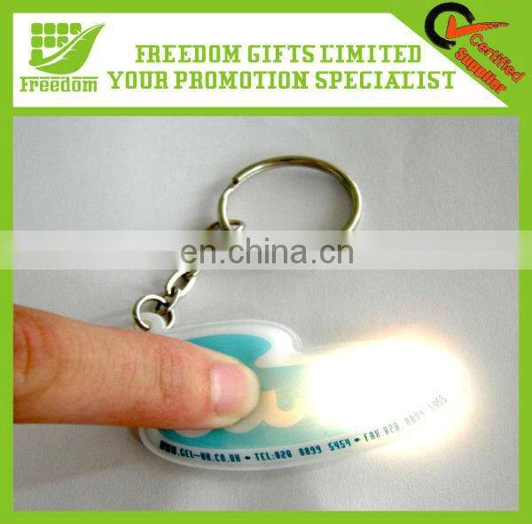 Logo Printed Mini Led Light Keychain