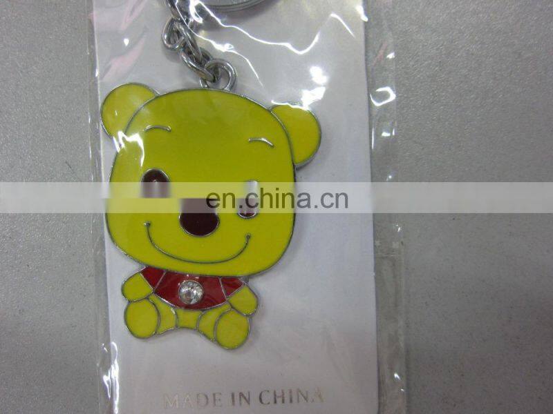 3D cute dog and mouse shaped metal key chains for sale