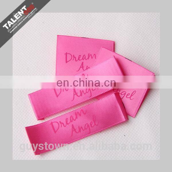 custom printed Garment silk Wash Care Satin Label