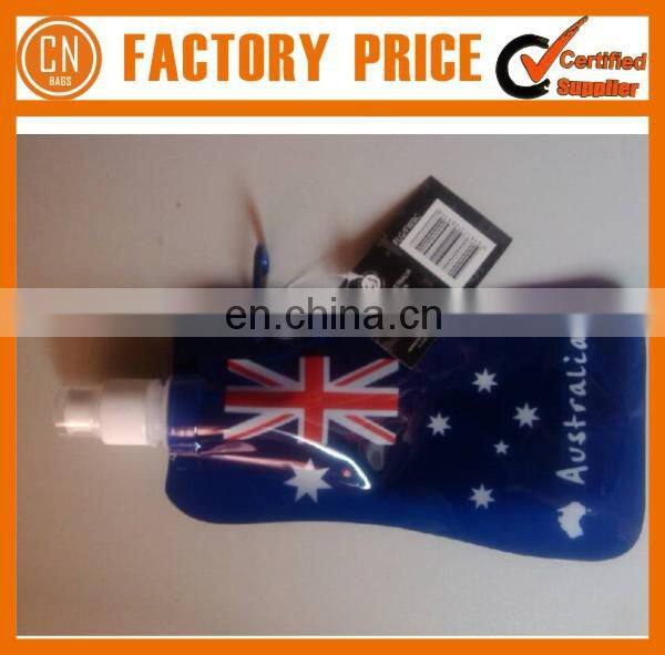 2017 Given Away Lable Printed Collapsible Water Bottle With Carabiner