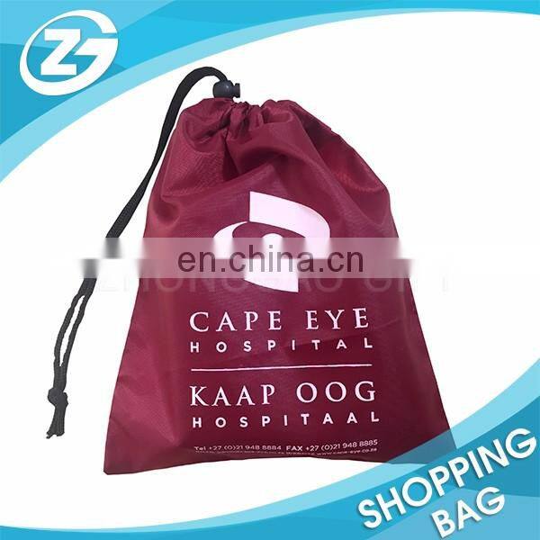 New Year Celebration Promotion Custom Small Cheap Polyester Drawstring Pouch Bag for Travel