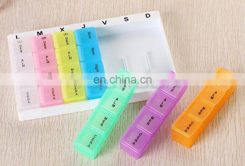 Promotion Gift Plastic Pill Storage Cases Colorful Medicine Box