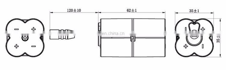 Abs Shell Stable Reliable AA X 4 PCS Battery Case