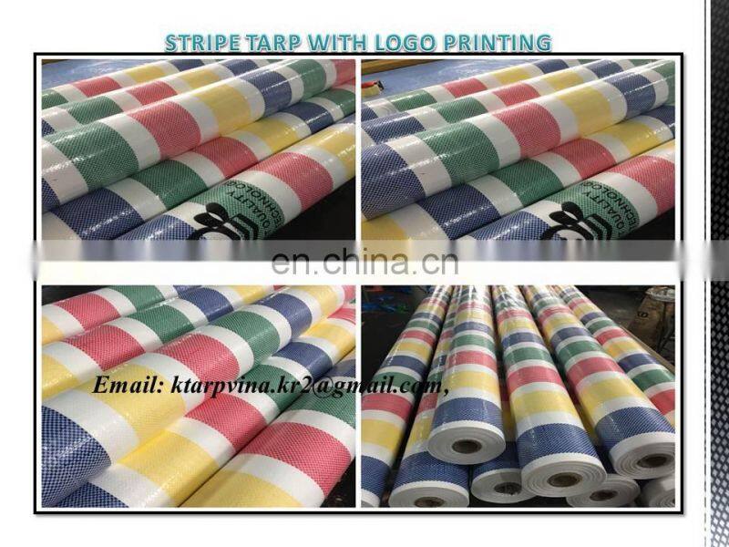 Colorful stripe Pe tarpaulin, Roll Tarpaulin, made in Vietnam - to Indonesia
