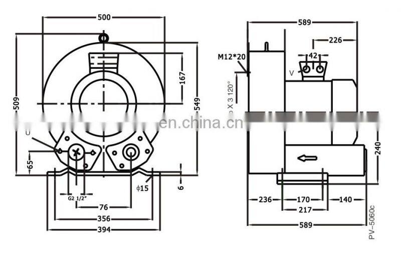 3 Phase 7.5KW Air Blower For CNC Laser Router Machine