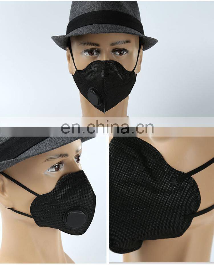 Disposable Nonwoven FFP1 FFP2 Anti Dust Face Mask with Flat Fold Design and Breathing Valve