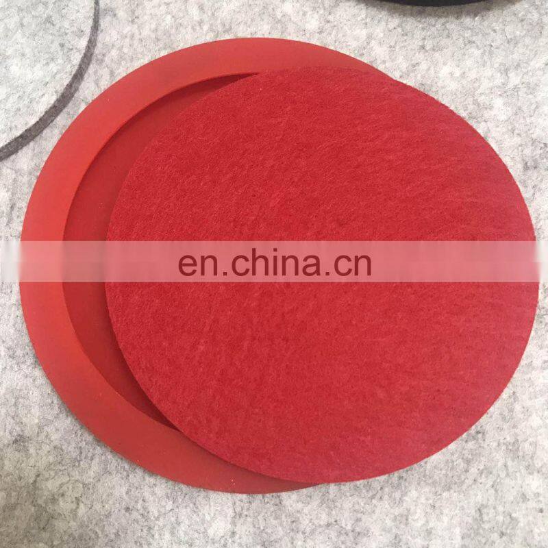 Customized 10cm Silicone Drink Coasters with Absorbent Soft Felt Insert