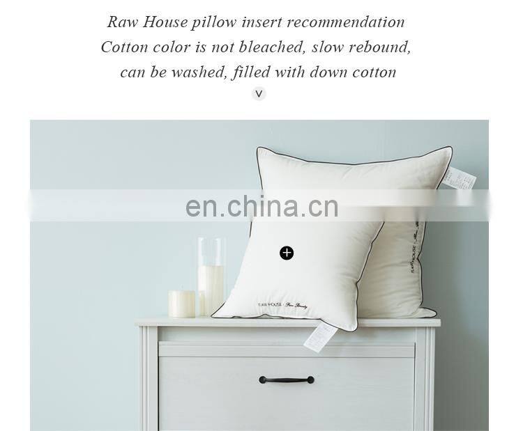 Home deco pillow cushion covers 100% cotton solid plain white cushion covers cotton