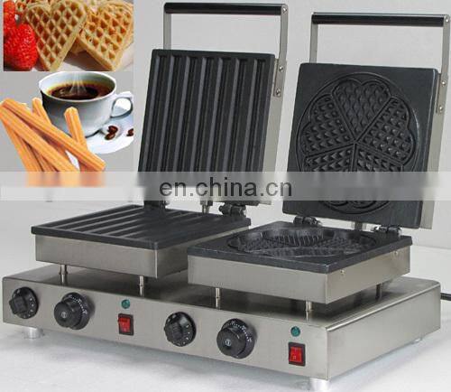 electric heart shape waffle maker cast iron double waffle pan commercial waffle maker churros maker