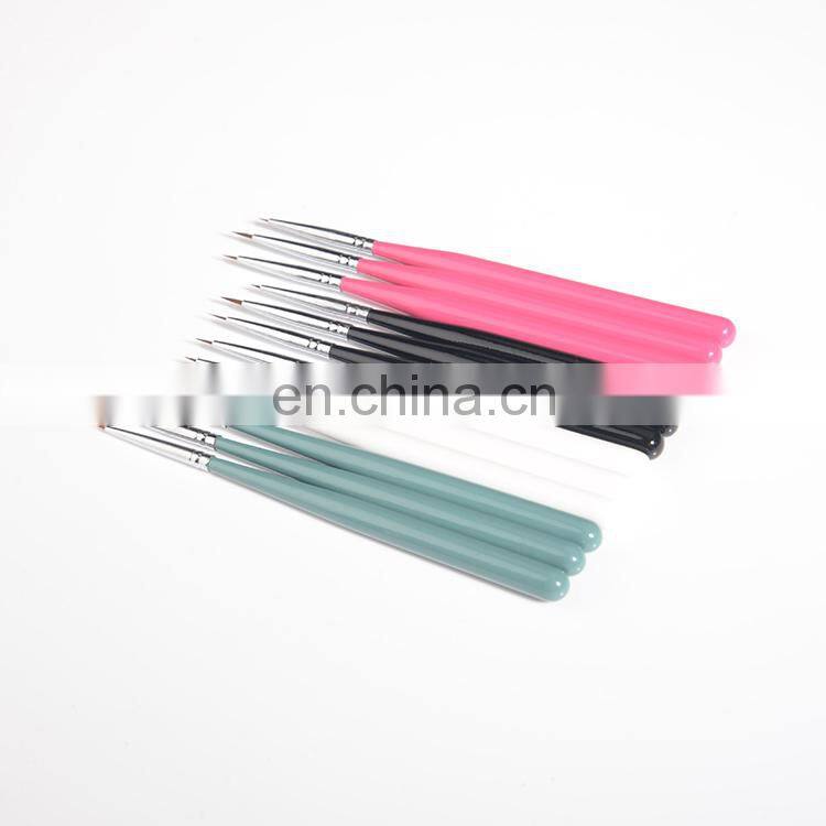 Wholesale Acrylic Handle Half Moon Different Shape Nylon French Nail Paint Brush