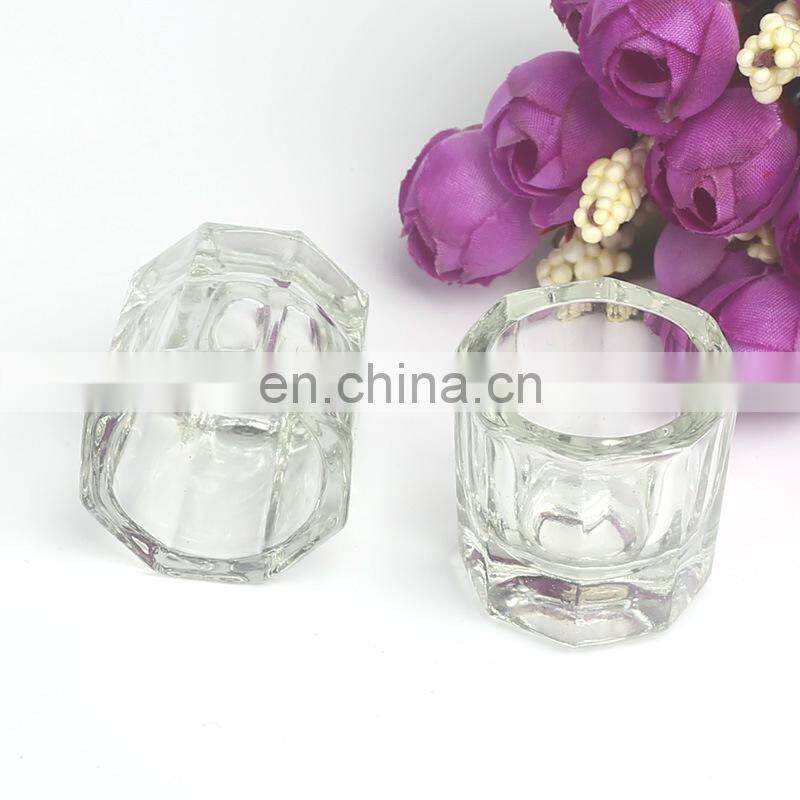 Nail Art Supply Glass Nails Dappen Dish With Stainless Steel Lid