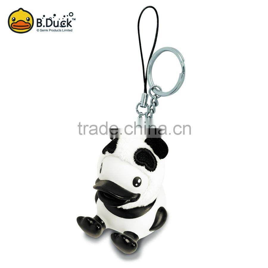 B.Duck brand animal shape pvc floating titanium key ring
