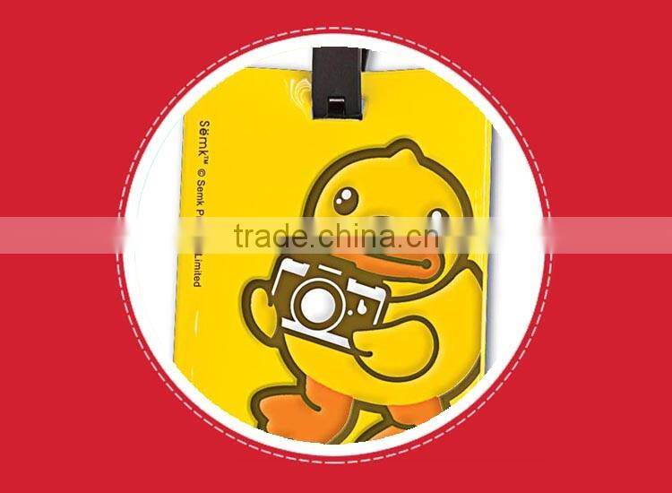 B.Duck indestructible funny cool luggage tags