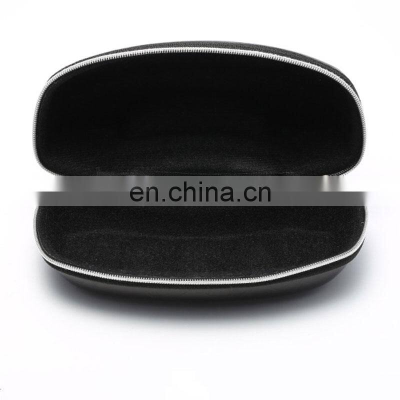 print zipper SunGlasses Box protector Glasses High Quality men pu leather Case For Women eyeglasses accessories