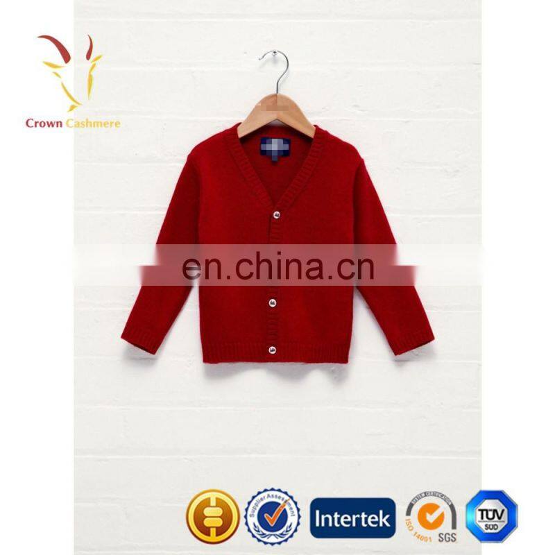 Baby Girls Knitted Wool Red Sweaters Cardigan