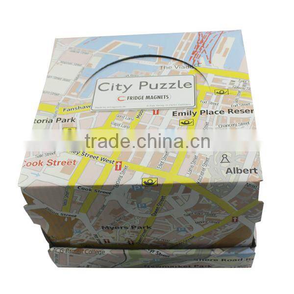100pcs custom city map magnetic puzzle