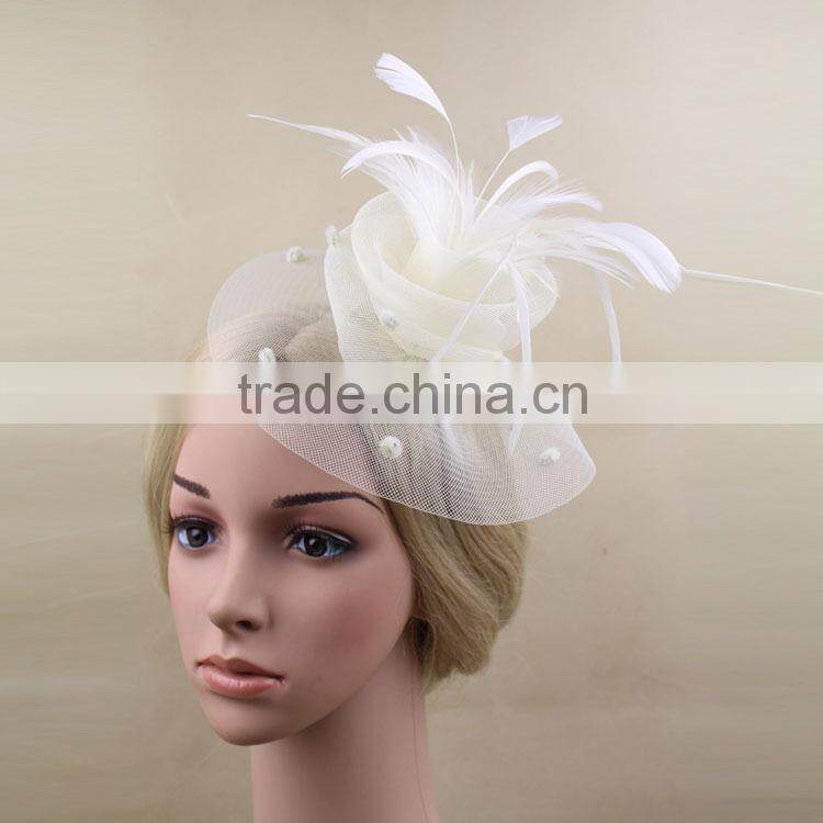 Wholesale Alibaba Bridal Hair Accessories Feather Fascinator For Wedding Party
