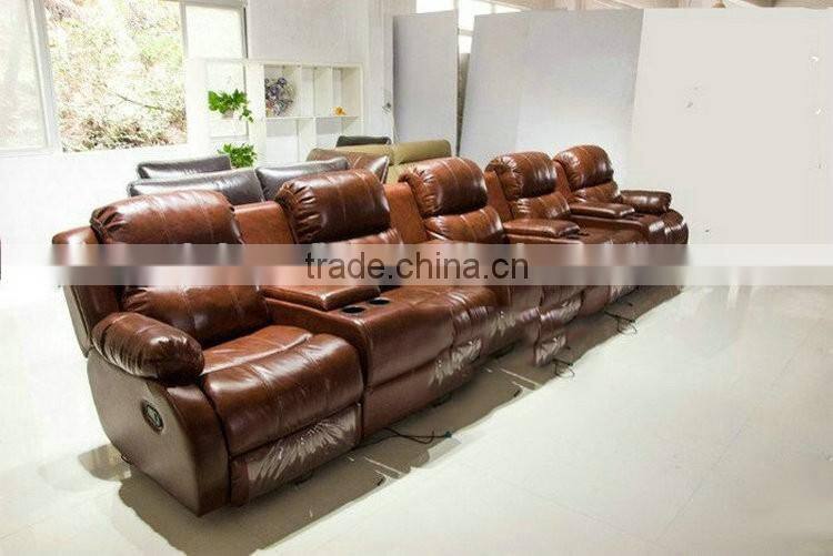 Comfortable Designed Leather Recliner Luxury Furniture Living Room Sofa