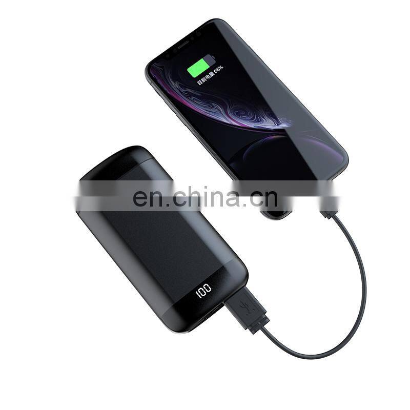 Q66 TWS V5.0 HD Stereo Wireless Headphones earphones Sports Waterproof in ear earbuds power bank 6000mAh