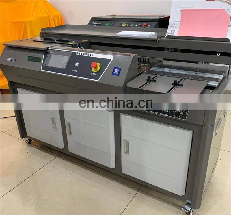 UK8 a3 440mm variable frequency speed Hot thermal book cover gluing machine, cardboard notebook binding machine