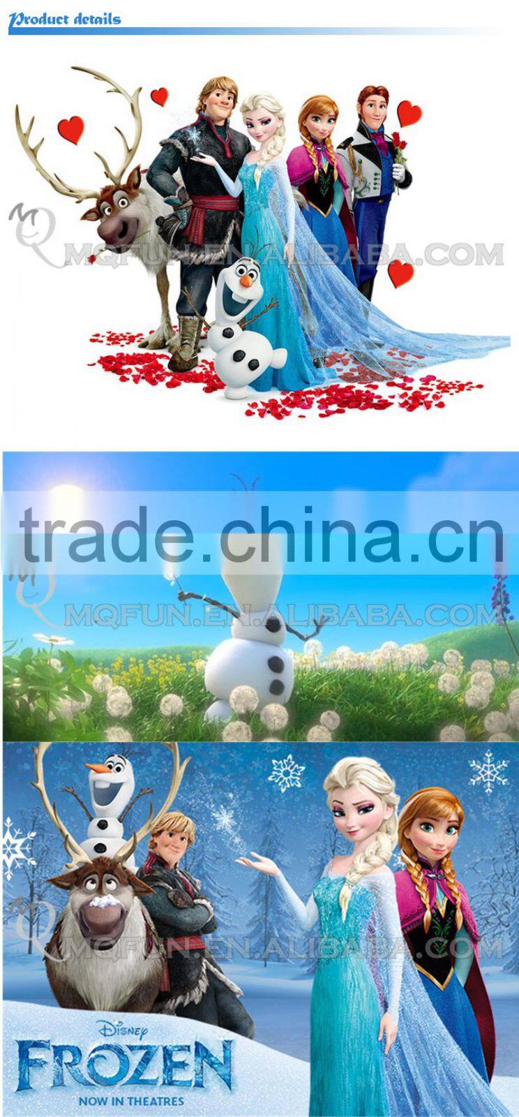Mini Qute new hot sales 22&30&50 cm Kawaii cartoon stuffed plush Frozen doll princess anna & elsa olaf kids children gift toy