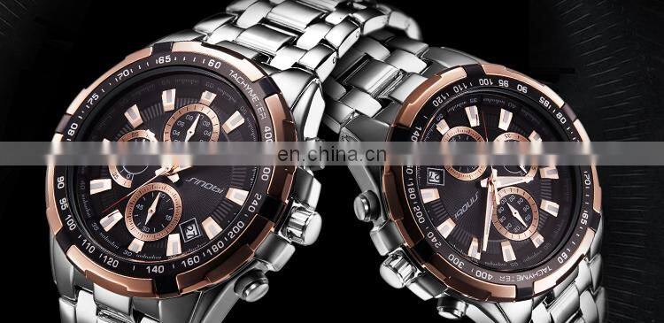 Sinobi Cool Chronograph Watch For Man Full Steel Band Wristwatch China Supplier Original Designer Reloj S9720G