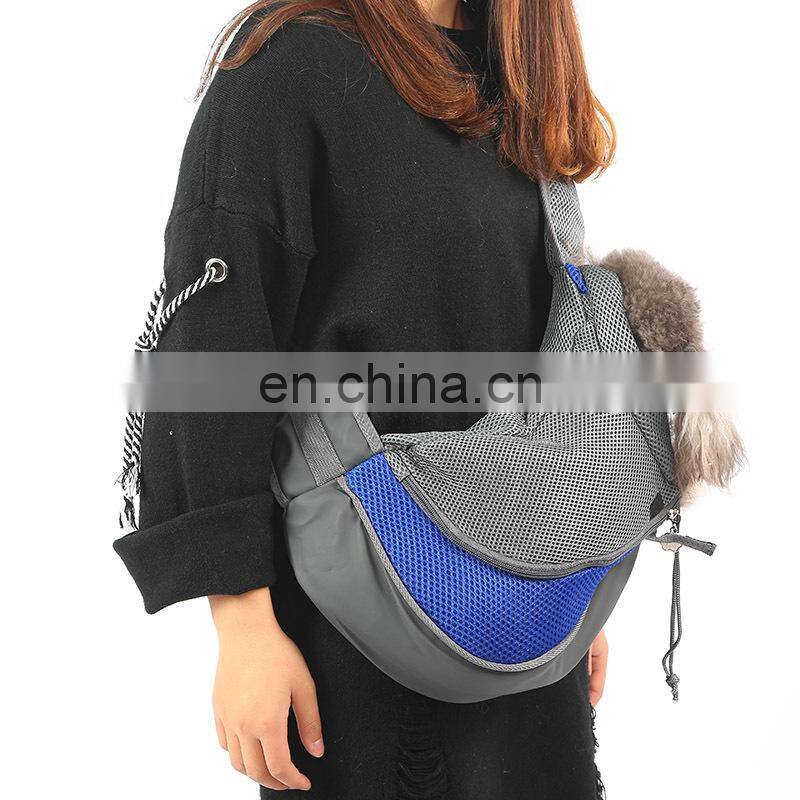 Breathable Pet Dog Carrier Outdoor Travel Pouch Mesh Oxford Single Shoulder Bag Sling Comfort Travel Tote Shoulder Bag